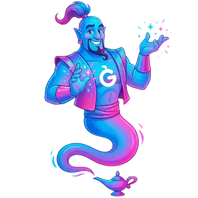 The Help Genie mascot