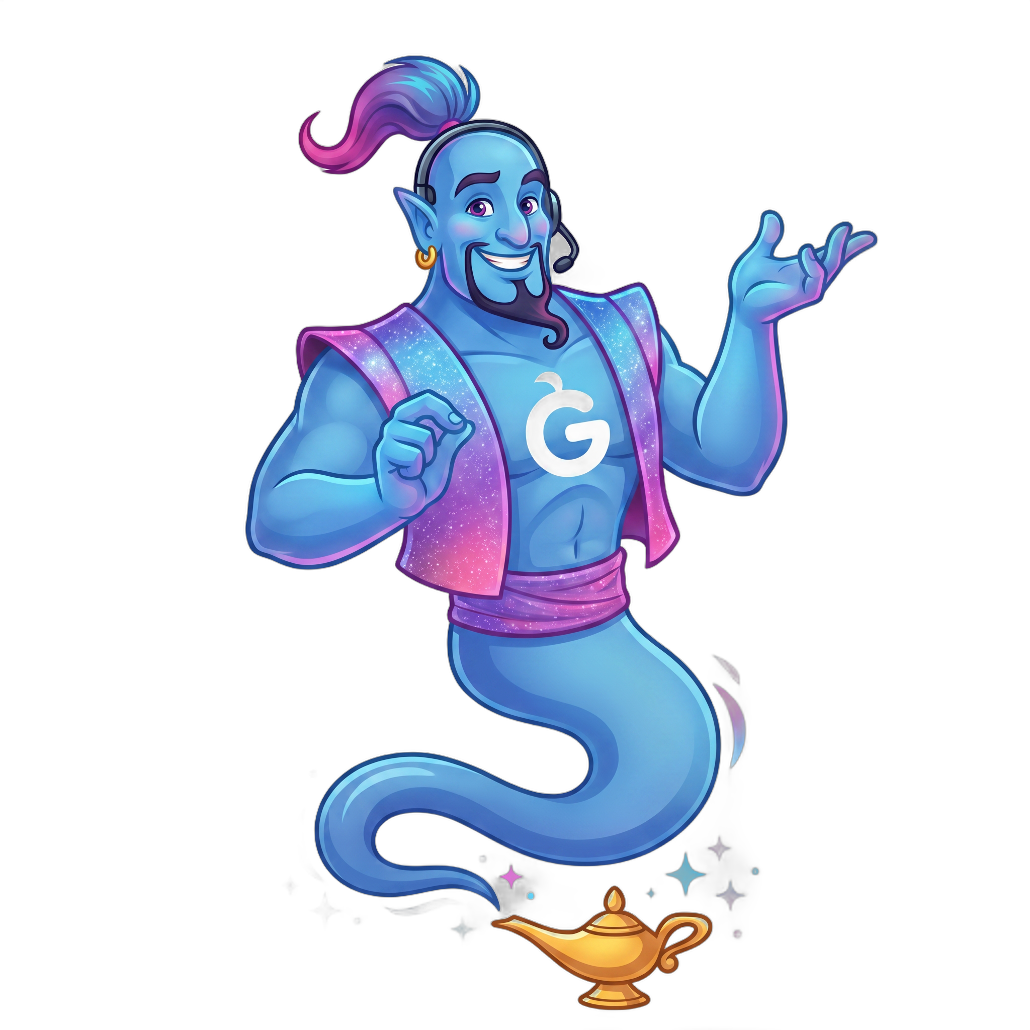 The Help Genie mascot