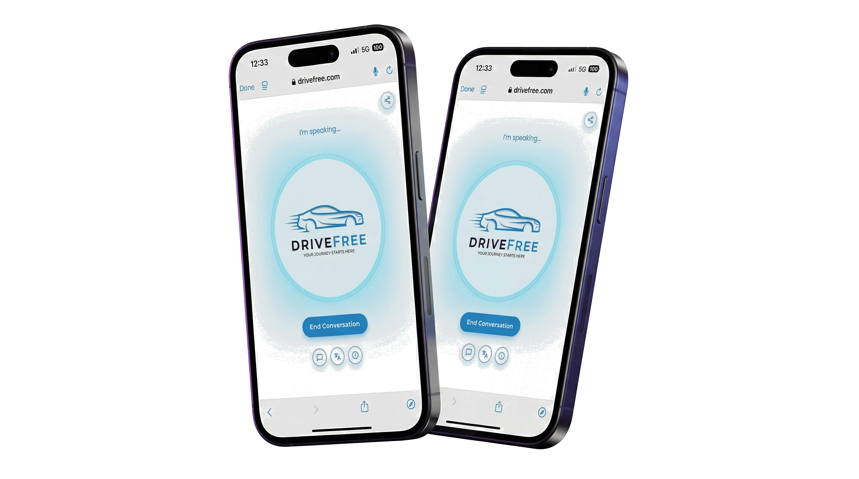 A branded Help Genie voice agent live on a mobile site