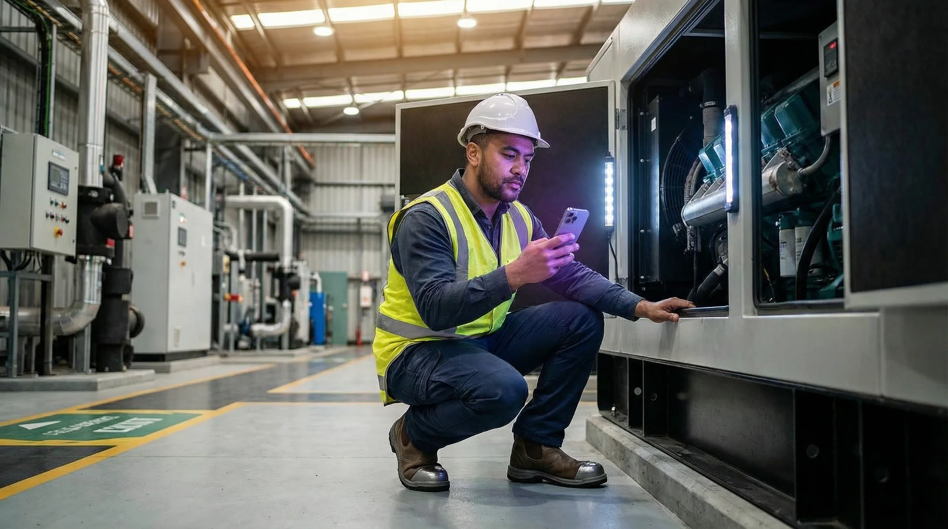 Industrial equipment environment supported by Help Genie