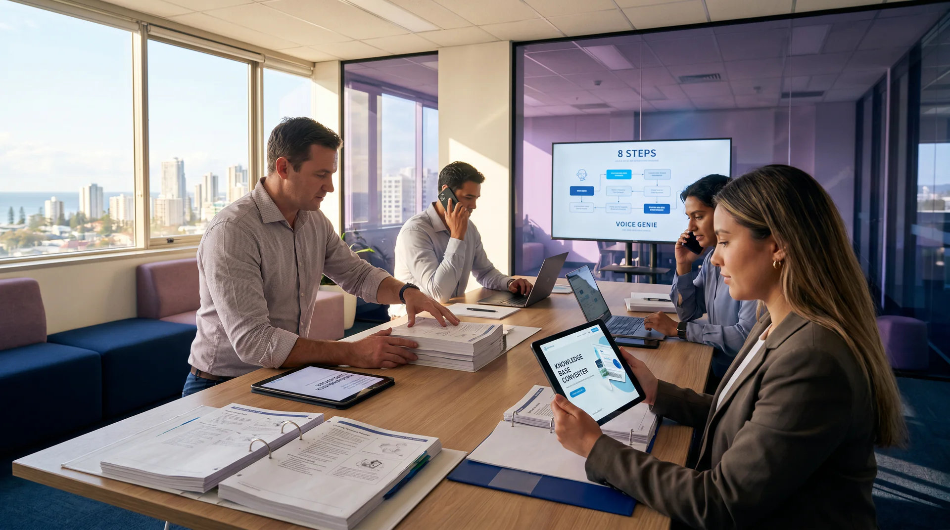 Turn your service manuals, PDFs, and FAQs into a voice AI knowledge base your genie answers from. Eight practical steps for trades, appliances, and more.