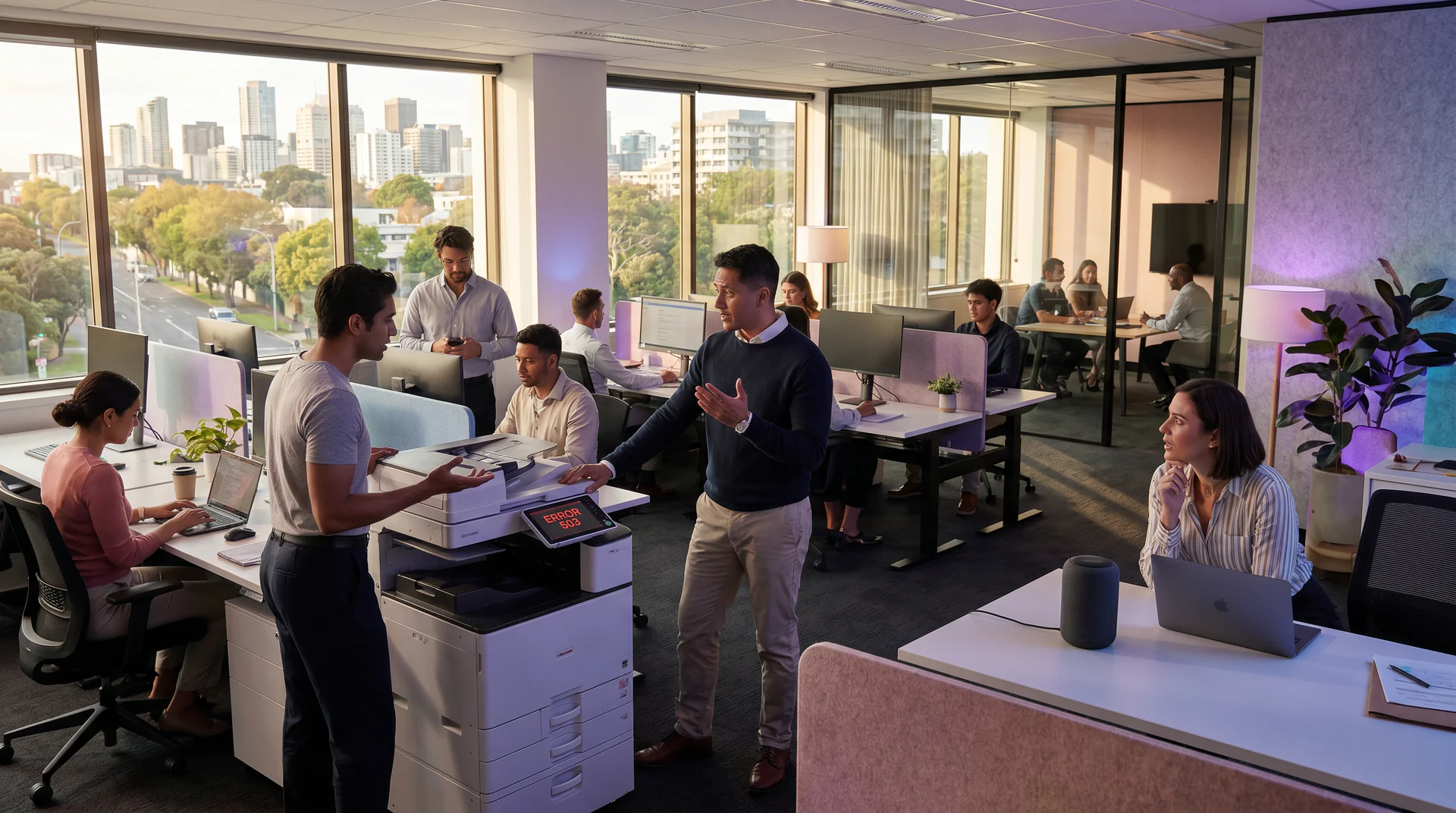 Most office equipment error codes clear in seconds. Here's why businesses still call for a tech, and what voice AI does differently.