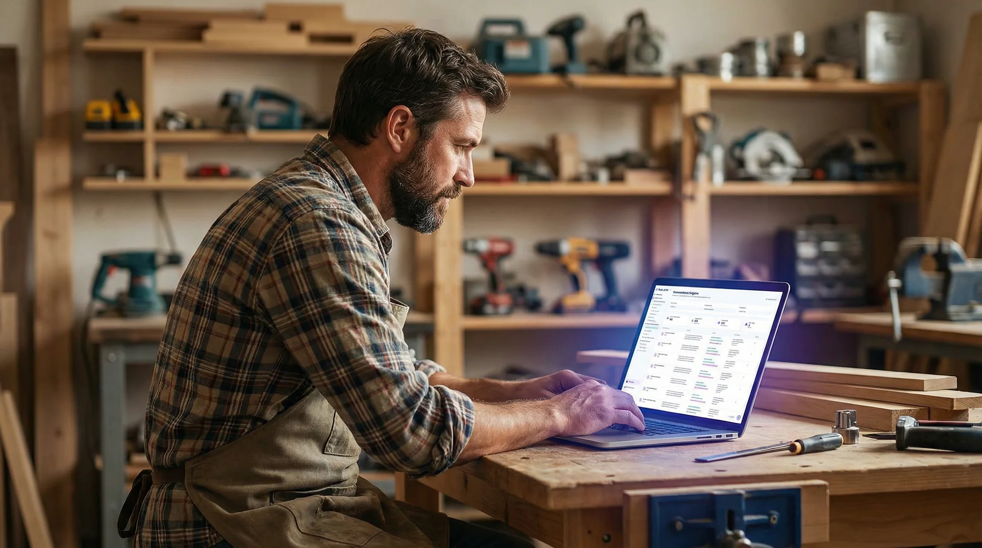 Small business owner reviewing call coverage and response metrics
