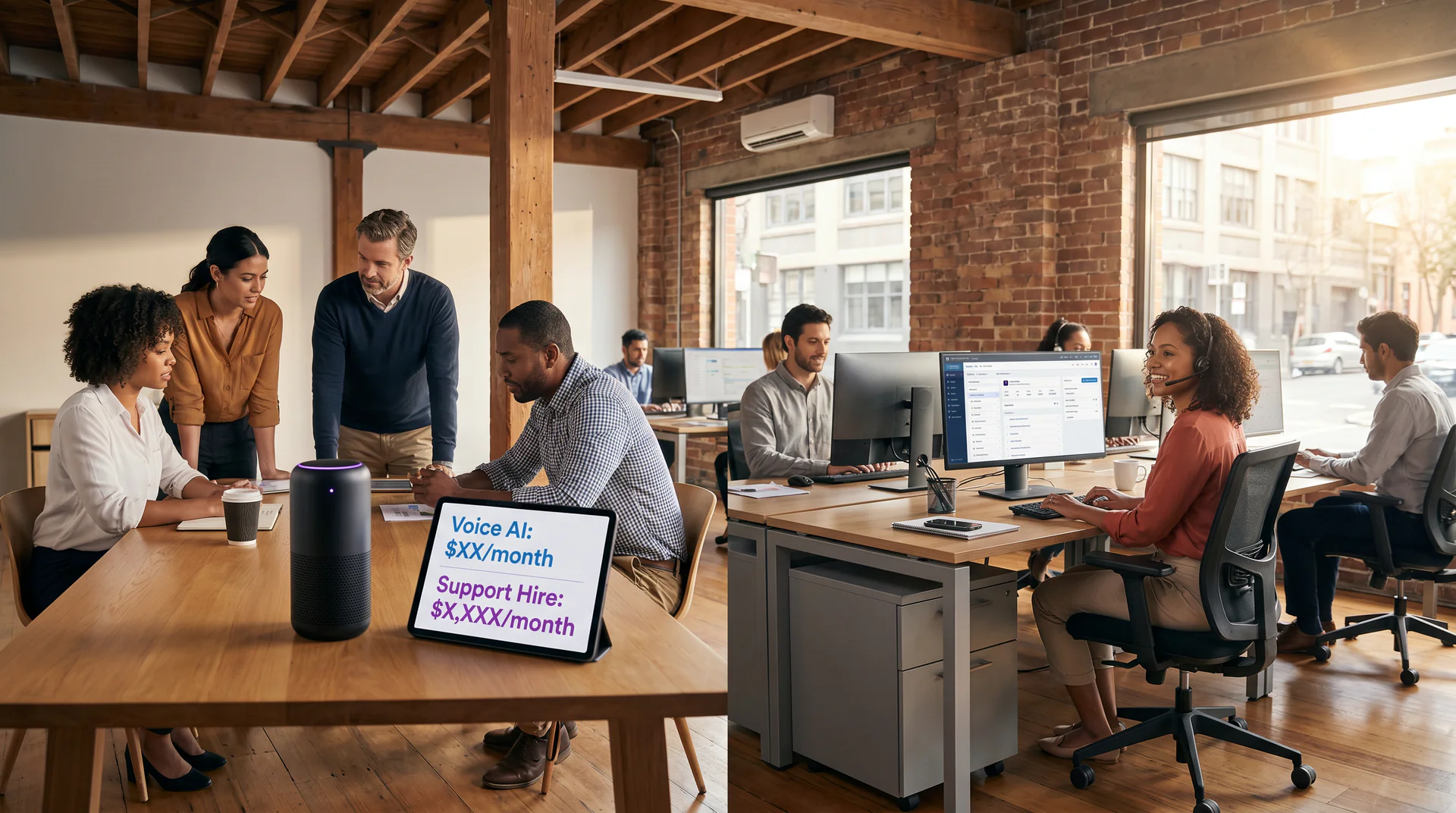 See how voice AI stacks up against a full-time support hire. Multi cost compare for small business. Real numbers, real scenarios.