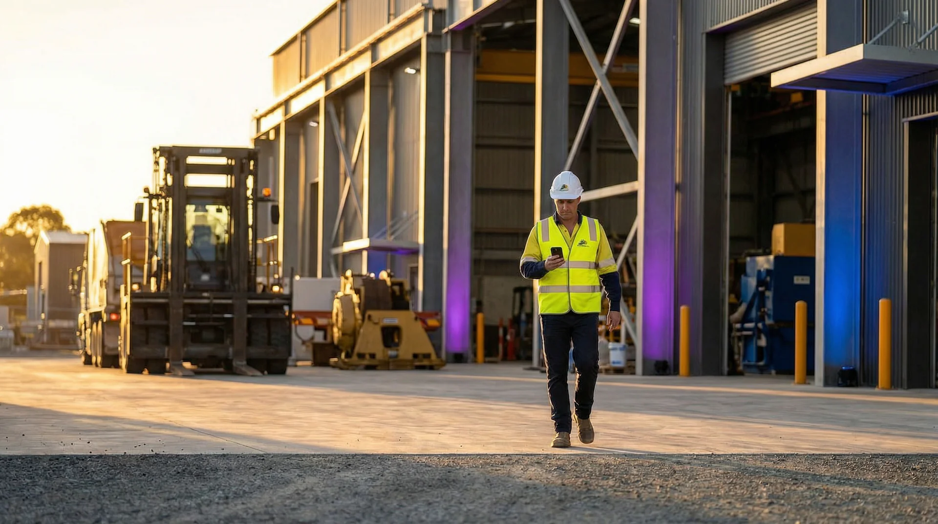 Industrial in a real work moment